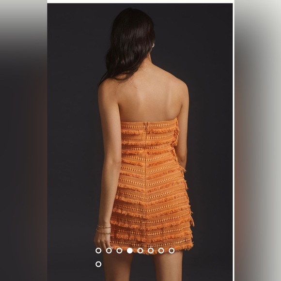 Anthropologie Let Me Be Fringed Tube Mini Dress - Picture 2 of 7